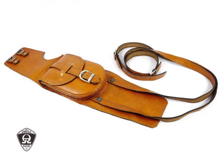 Leather Tank Strap With Pouch | Universal Fit | Omega Racer