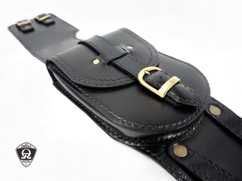 Leather Tank Strap With Pouch, Universal Fit