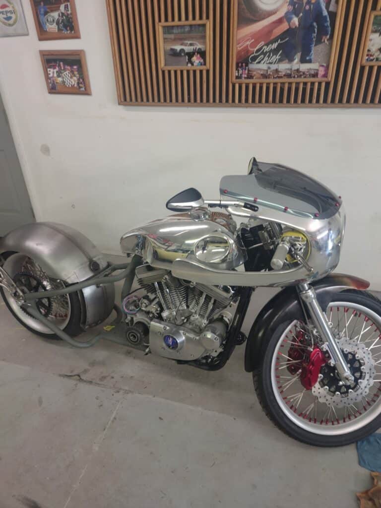 Harley Davidson Sportster | Aluminium Cafe Racer Fairing | Omega Racer
