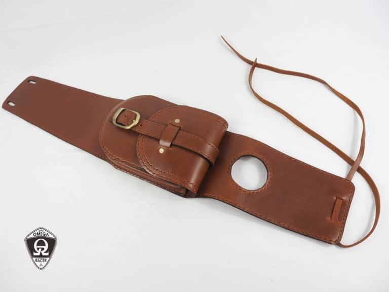 Leather Tank Strap With Pouch | Royal Enfield | Omega Racer